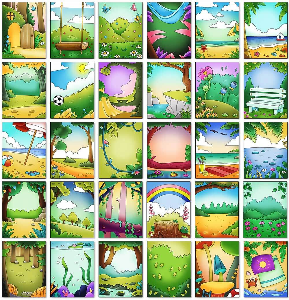 Summer Animals Colored Backgrounds