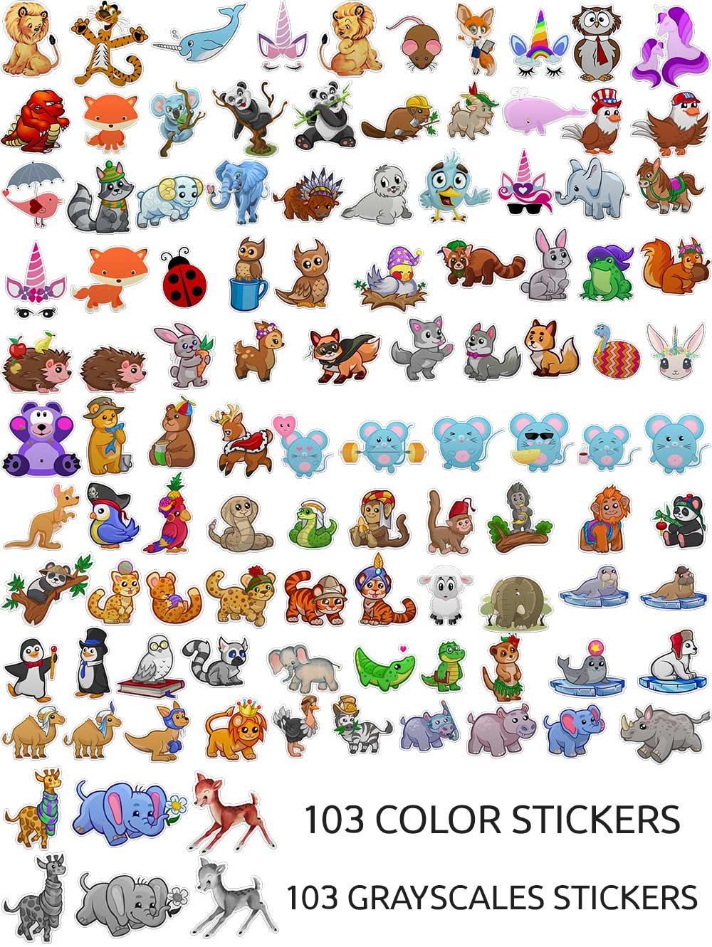 Color Me Positive 103STICKERS - Color Me Positive PLR