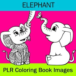 Elephant PLR Coloring Book Images