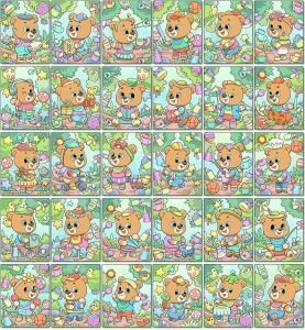 baby bears color backgrounds