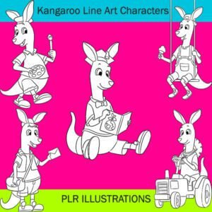 kangaroo line art