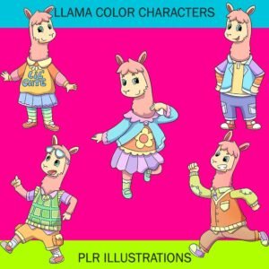 llama color characters