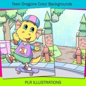 teen dragons color backgrounds