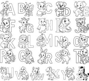 Alphabet Coloring Book Images