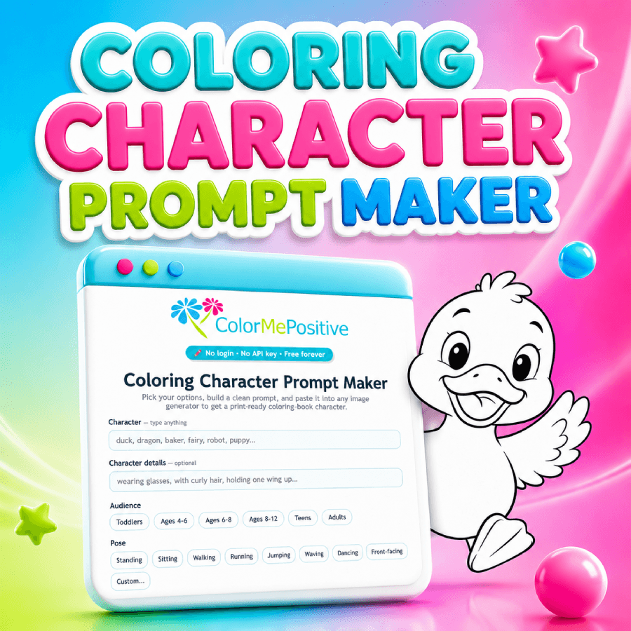 Coloring Character Prompt Maker