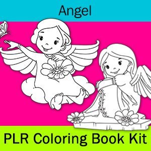 Cute Angels Coloring Book Kit - Color Me Positive PLR