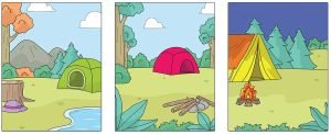 camping animals color backgournds