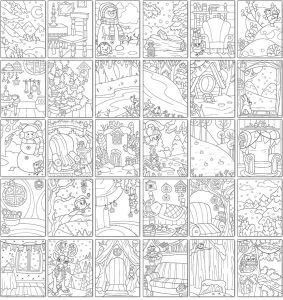 gnomes coloring book backgrounds