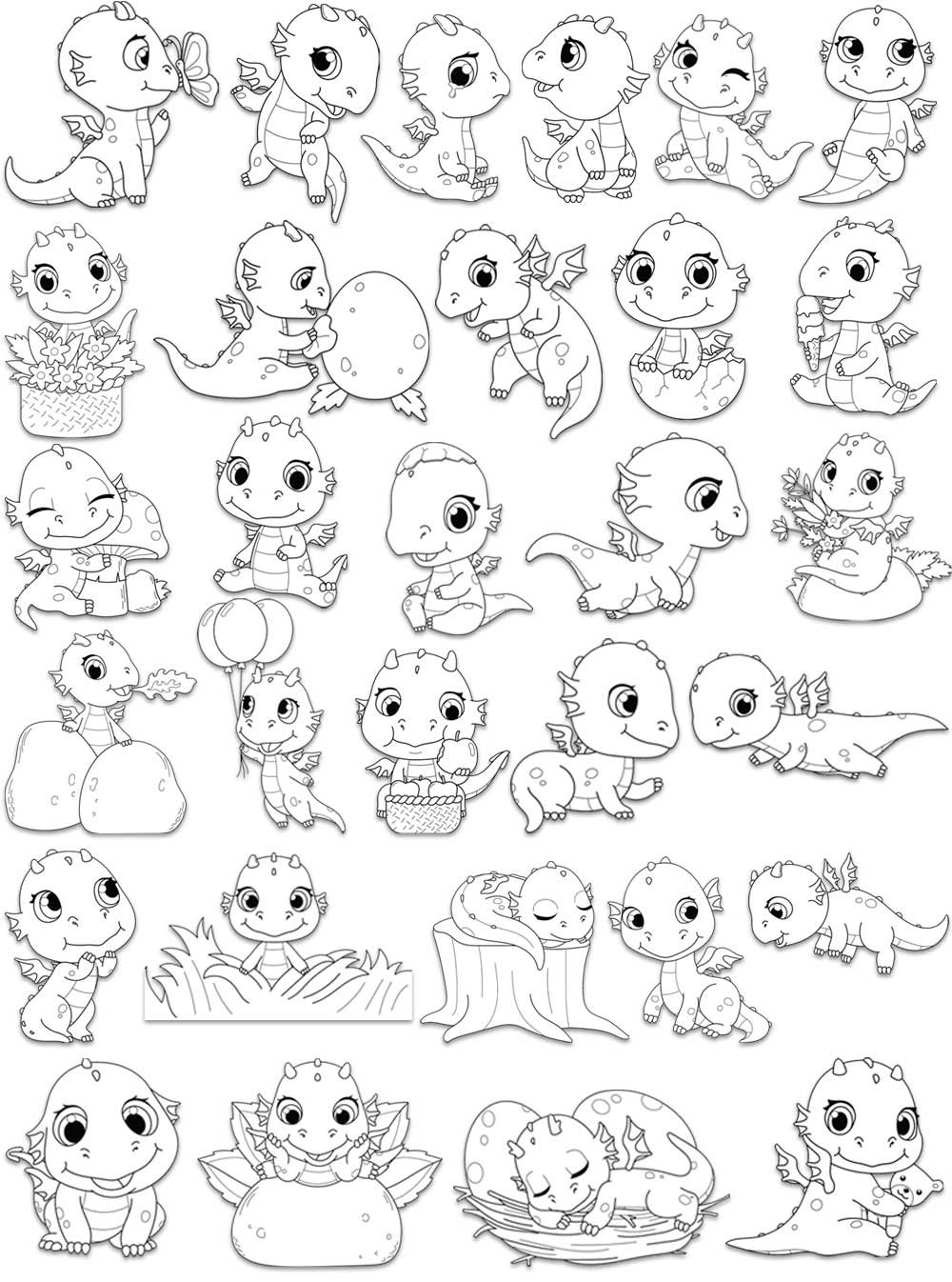 babydragonslineart