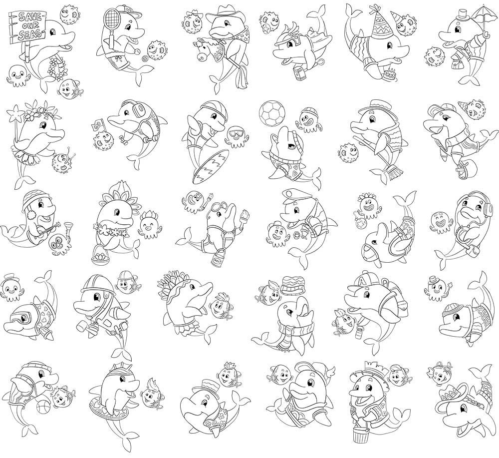dolphinlineart