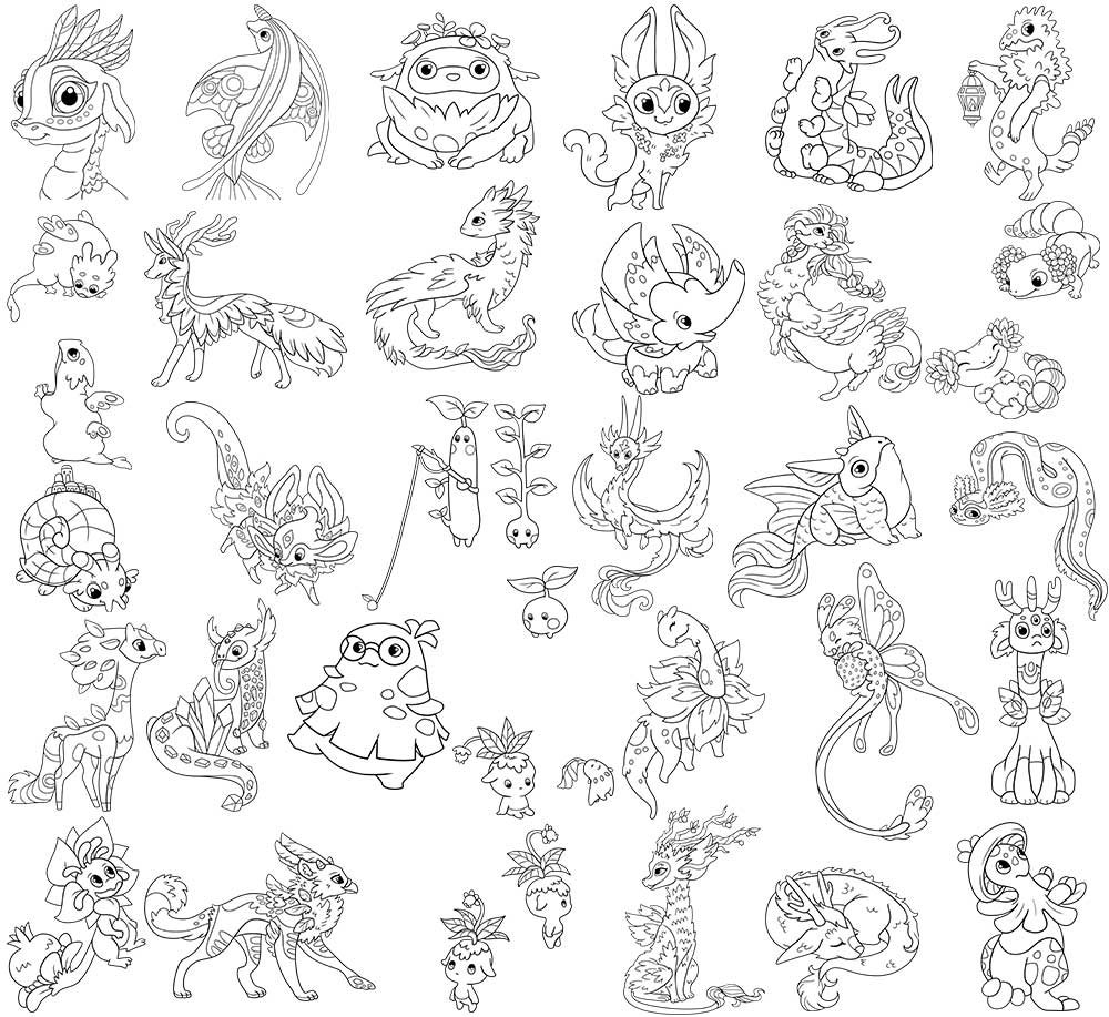 forestcreatureslineart