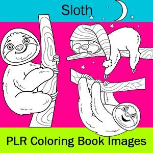 Sloth Coloring Images - Color Me Positive PLR